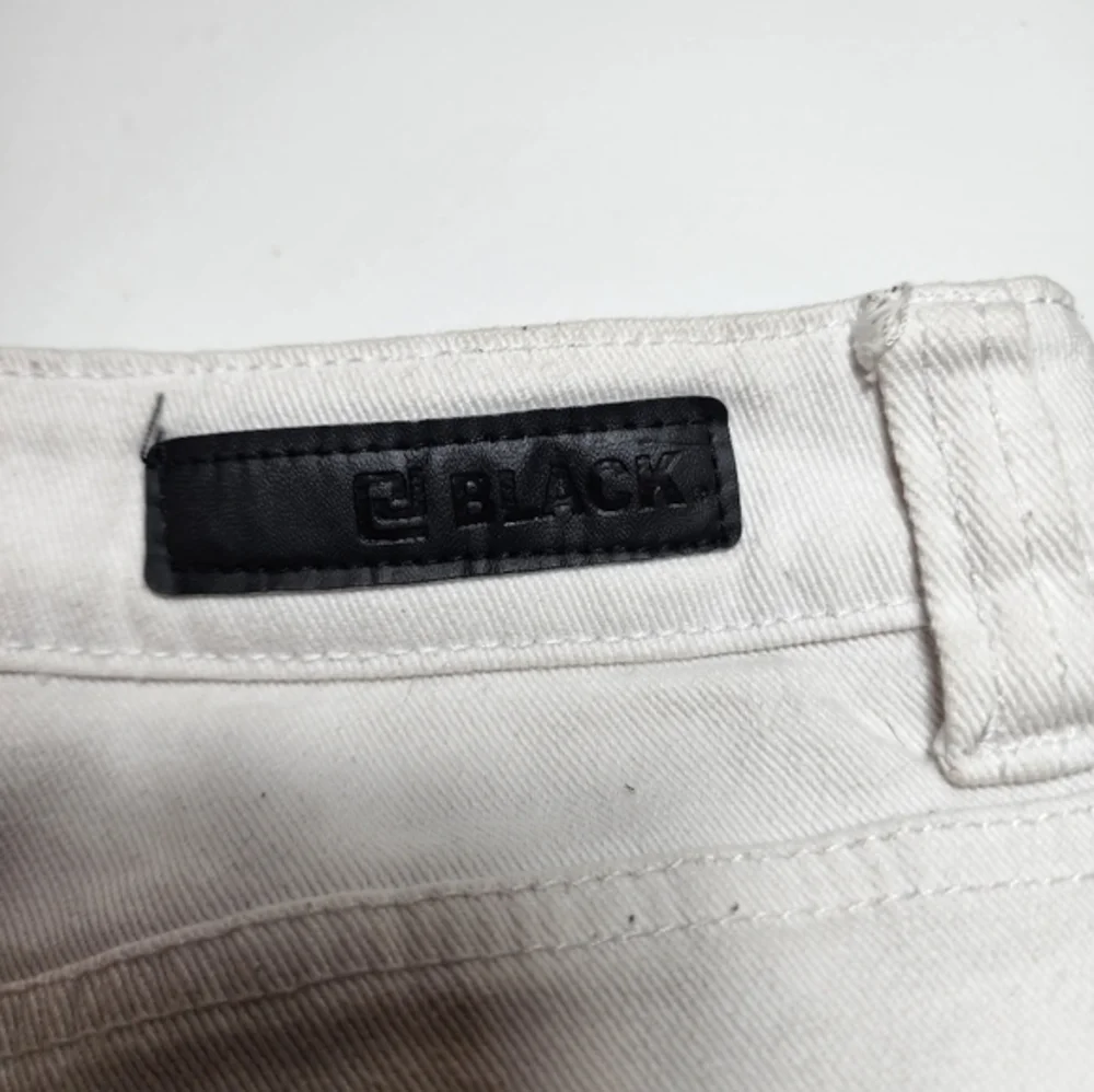 CJ Black Mens White Jeans 30x30 Skinny Flex‎ Zipper Accents